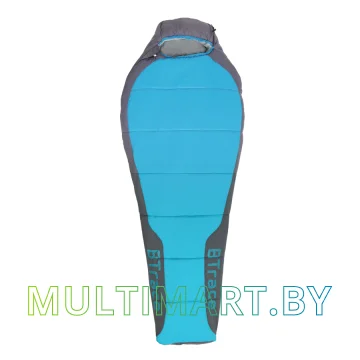 Спальный мешок BTrace Snug S (правая молния, синий/серый)